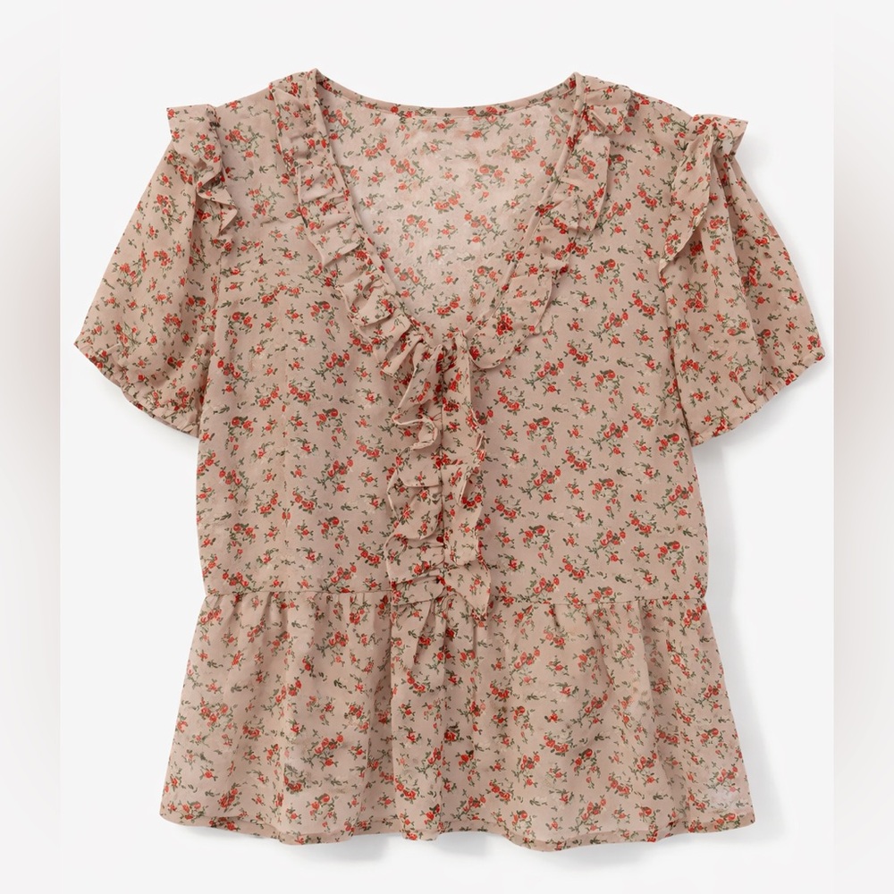 PaperMoon Sheer Lace Western Top Boho Festival Blouse Size S